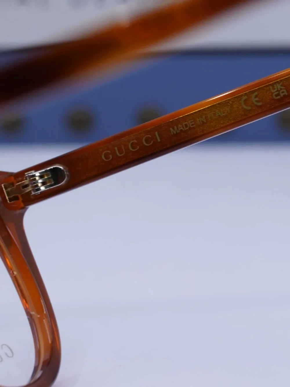 Gucci GG1320O 002 Aviator Eyeglasses – Blonde Havana 54mm